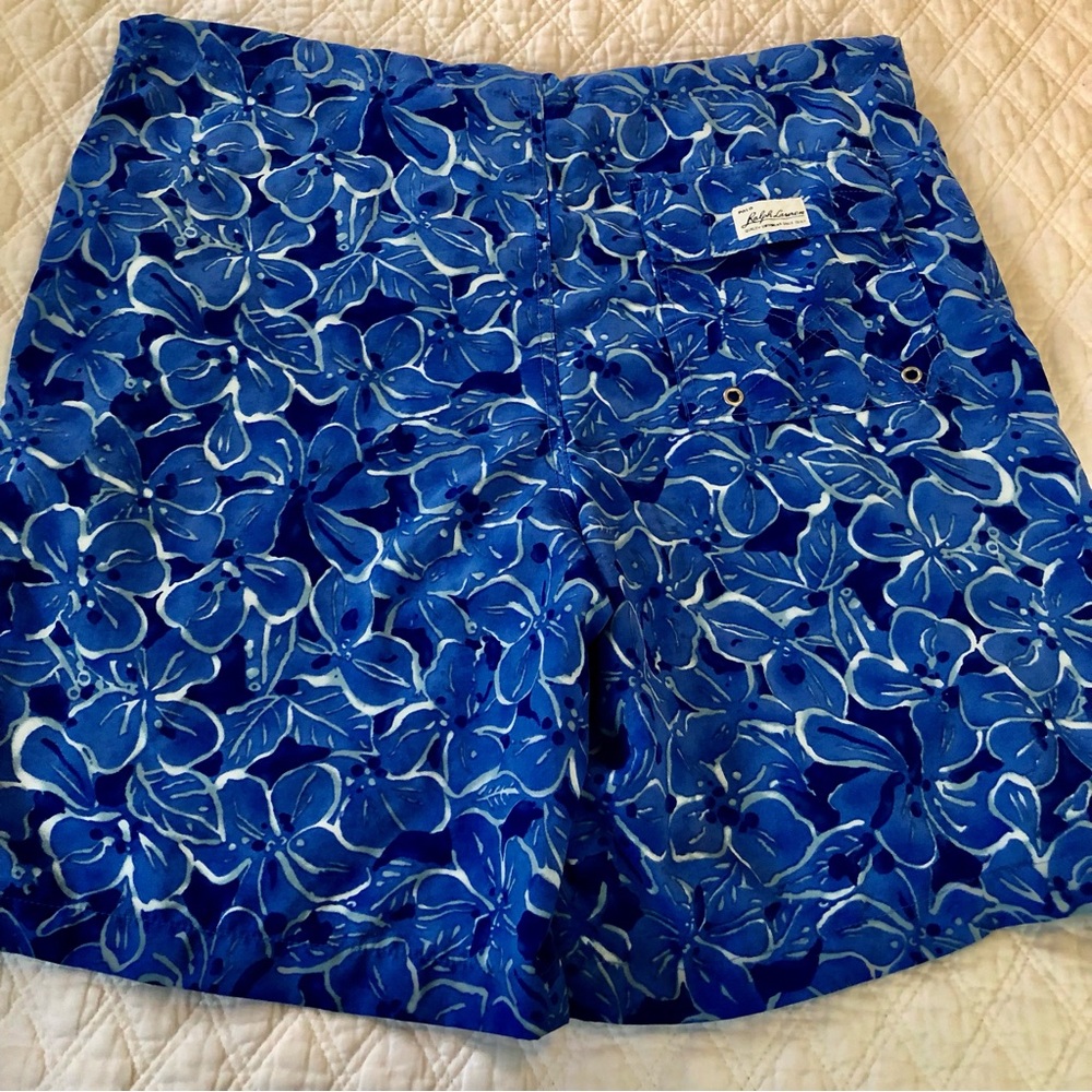 Polo Ralph Lauren Blue Floral Swim Sorts - Picture 2 of 12